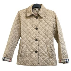 Burberry Brit Diamond Tan Quilted Jacket